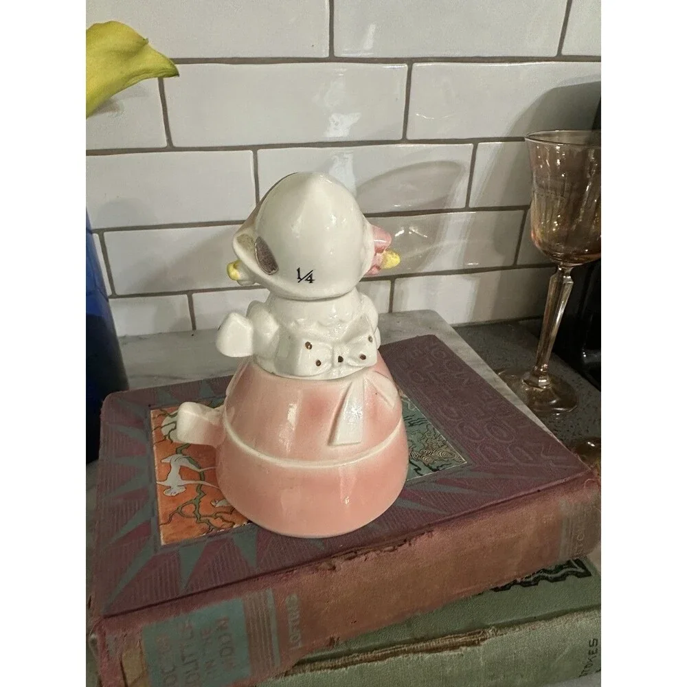 Vintage Enesco Dutch Girl Stacking Measuring Cups Ceramic Japan Mid Century 1950